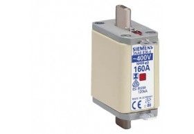 3NA6836-4 Siemens Cartuccia fusibile NH, NH00, In: 160A gG, Un AC: 400V, segnalazione combinata,