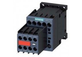 3RT2016-1BB44-3MA0 Siemens Contactor, AC-3e, 9 A/4 kW/400 V, 3 polos, 24 V DC, 2 NA + 2 NC, bornes d