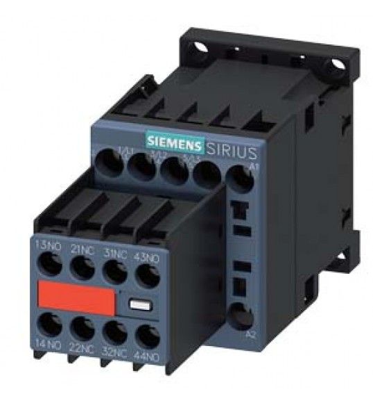 3RT2018-1AP04-3MA0 Siemens Contactor, AC-3e, 16 A/7,5 kW/400 V, 3 polos, 230 V AC, 50/60 Hz, 2 NA + 