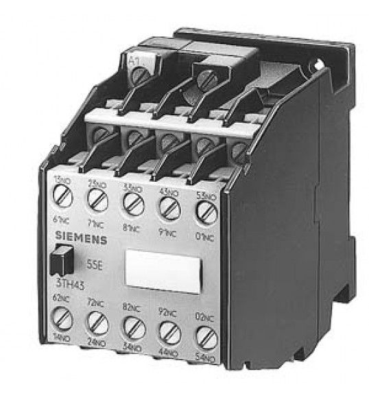 3TH4364-4MF0 Siemens Contactor auxiliar 64E, 6 NA + 4 NC, terminales planos, mando AC 110 V AC, 13..