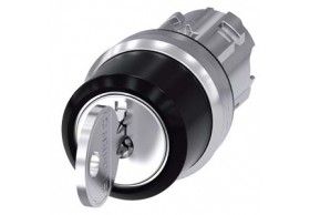 3SU1050-4BL11-0AA0 Siemens Commutateur  cl RONIS, 22mm, rond, mtal, brillant, retrait de la cl I