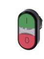 3SU1000-3AB42-0AK0 Siemens Bouton-poussoir double touche, 22mm, rond, plastique, vert : I, rouge : O