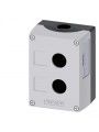 3SU1802-0AA00-0AB1 Siemens Caja para aparatos de mando, 22 mm, redonda, plstico, gris, 2 puntos de 