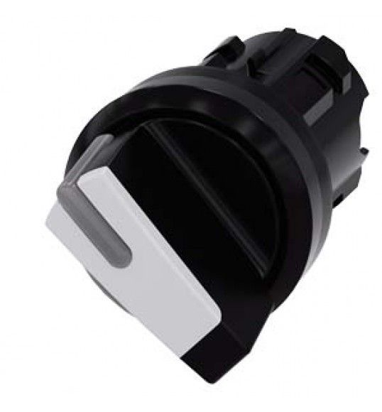 3SU1002-2BF60-0AA0 Siemens Selector, iluminable, 22 mm, redondo, plstico, negro, blanco