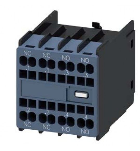 3RH2911-2HA22 Siemens Bloque de contactos auxiliares, 2 NA + 2 NC, circuitos: 1 NC, 1 NA, para cont.