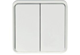 WNA040B cubyko - Double 2 way switch, white