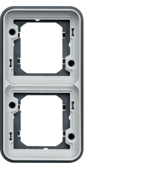 WNA408 cubyko - Cover plate x2 vertical, grey