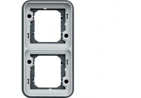 WNA408 cubyko - Cover plate x2 vertical, grey