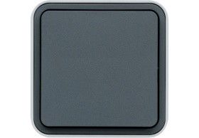 WNC040 Hager Interrupteur va et vient double cubyko �tanche IP55 gris pose en saillie