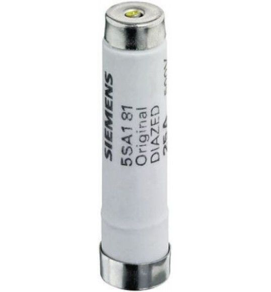 5SA181 DIAZED FUSE LINK 500V QUICK-RESPONSE , NDZ SERIES SIZE DII, THREAD E16, 25A