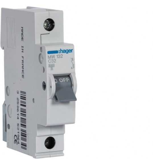 MW132 MCBS Circuit breaker 1P 32A C 3KA