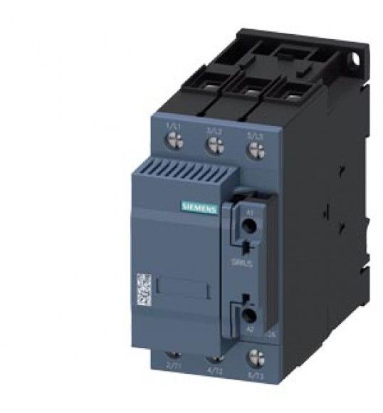 3RT2636-1AL23 Siemens Contattore AC-6b, 50kVAr/400V, 1NO+1NC, AC230V, a 3 poli S2