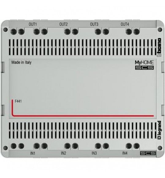 F441 Audio video node in 6-DIN modular enclosure