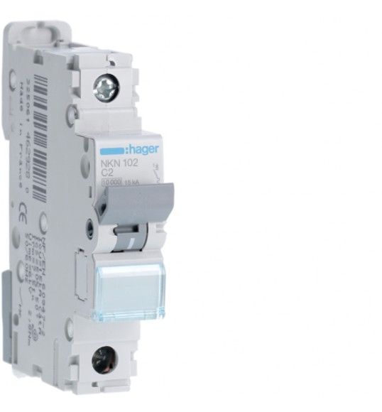 NKN102 Circuit breaker 1P 2A C 10/15KA