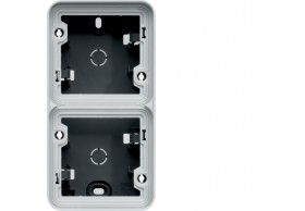 WNA686 cubyko - Surface mounting box x2 vert IP55, grey