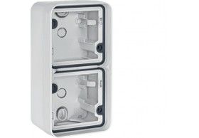 WNA685B cubyko - Surface mounting box x2 horiz IP55, white