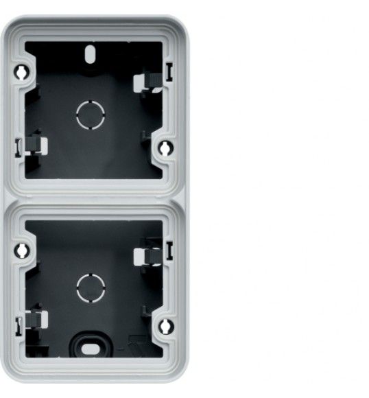 WNA686 cubyko - Surface mounting box x2 vert IP55, grey