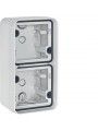 WNA685B cubyko - Surface mounting box x2 horiz IP55, white