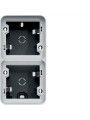 WNA686 cubyko - Surface mounting box x2 vert IP55, grey