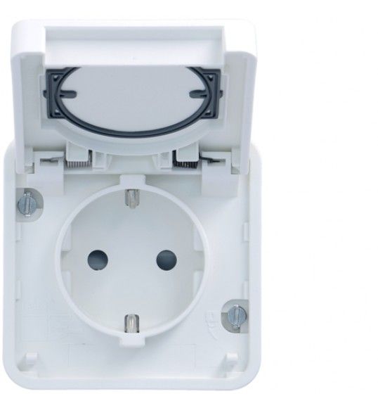 WNA161B cubyko - Socket Schuko with screws, white