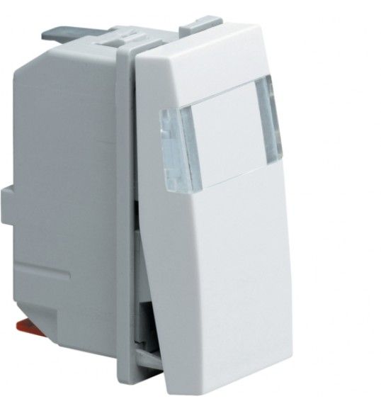 WS014 systo 1M 2 way switch with label holder, white