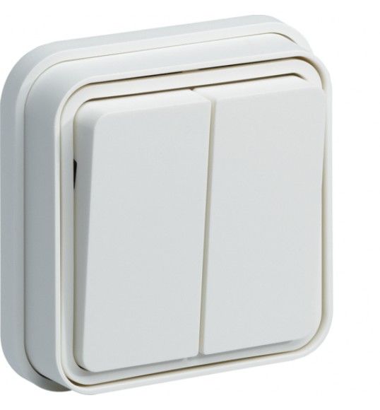 WNE040B Hager Cubyko E Doppelwechselschalter wei?