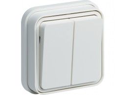WNE040B Hager Cubyko E Doppelwechselschalter wei?