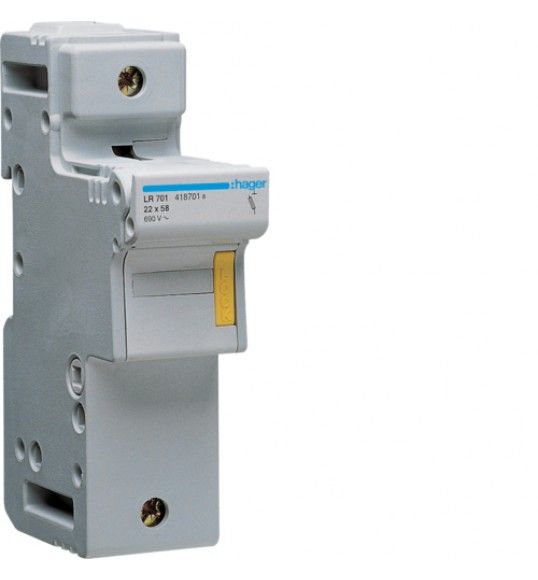 LR701 Hager PORTAFUSIB. NONACC. 22X58 1P 2M