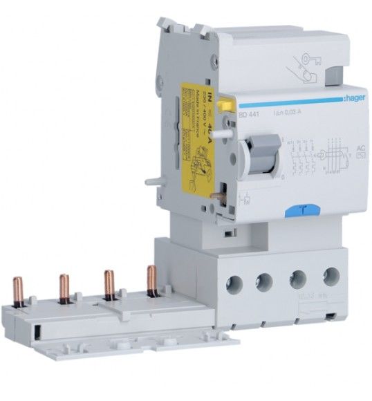 BD441 Earth leakage add-on block 4P 40A 30mA AC 3M