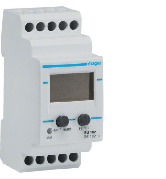 EU102 Single phase control voltage relay with display