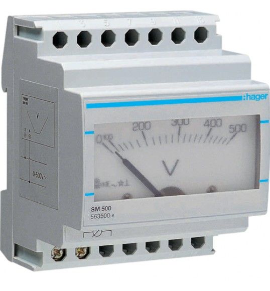 SM500 Analogue voltmeter 0-500V 0-500V