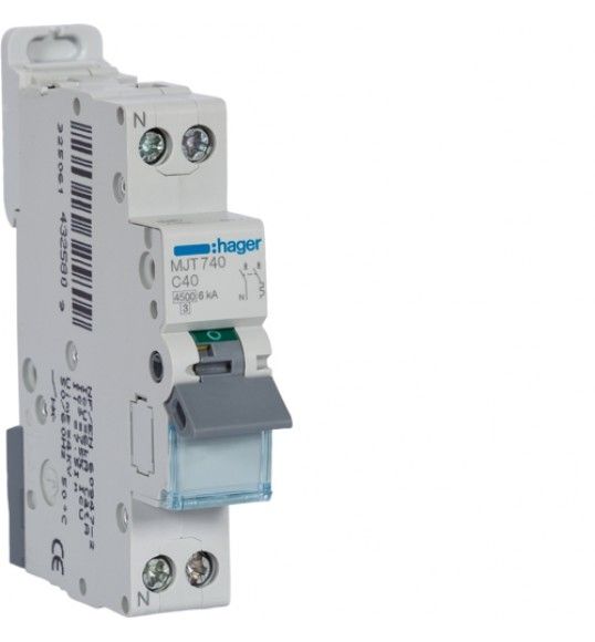 MJT740 Circuit breaker 1P+N 40A C 4.5/6KA 1M