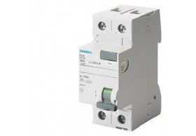 5SV4312-0 Siemens Interruttore differenziale, a 2 poli, tipo AC, In: 25A, 30 mA, Un AC: 230V