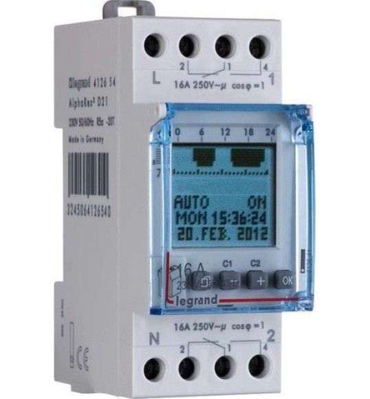 412654 Programmable time switch digital disp. for outdoor il