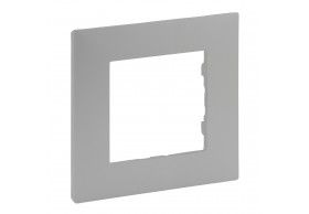 864371 Niloe step 1 gang cover plate aluminium