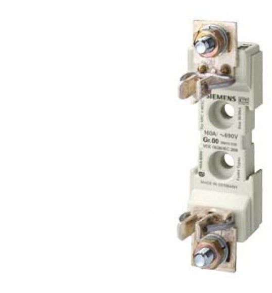 3NH3030 Siemens Base para fusibles NH, tam. 00, 1 polo, 160A 690V (1000V) conexin plana, ...