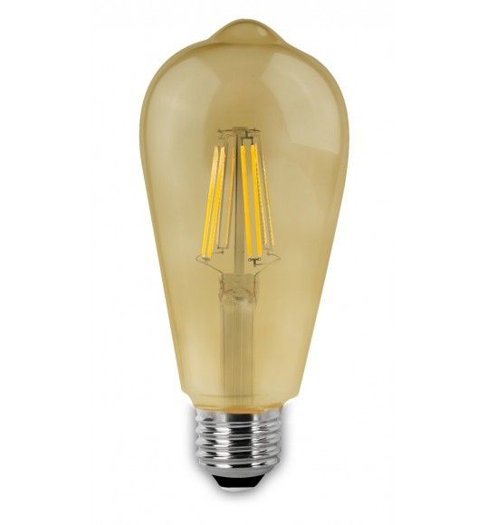 23603 Lmpada LED filamento vintage pera E27 6W 2200K