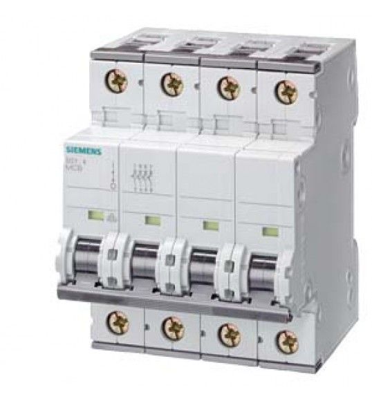 5SY7463-6 Siemens Disjoncteur modulaire 400V 15kA, 4 ples, B, 63A, P=70mm