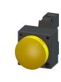 3SB3244-6BA30 LEUCHTMELDER, 22MM, RUND, KUNSTSTOFF, GELB, LINSE, KONZENTRISCHE RINGE, MIT HALTER, LA