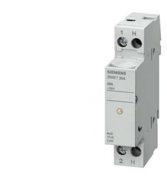 3NW7014 Siemens SENTRON, portafusibili per fusibili cilindrici, 10 x 38 mm, a 1 polo, In: 32 ...