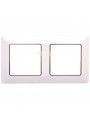 754032 Valena Life 2 gang cover plate White/Crom.