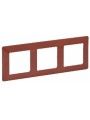 754073 Valena Life 3 gang cover plate terracota