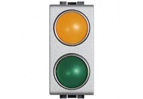 NT4372RT LivingL. Doppio portalampada rosso + trasparente