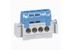 004840 Klemmenleiste IP 20, blau,  -- x 6 bis 25 mm, 4 x 1,5 bis 16 mm, Lnge: 47 mm