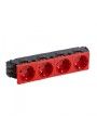 077624 Legrand Mosaic Socket 4x2P+T tamperproof