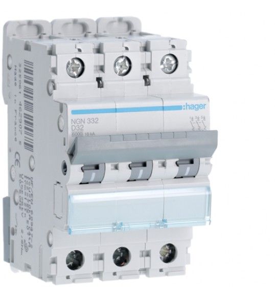 NGN332 Disjuntor 3P 32A D 6/10KA