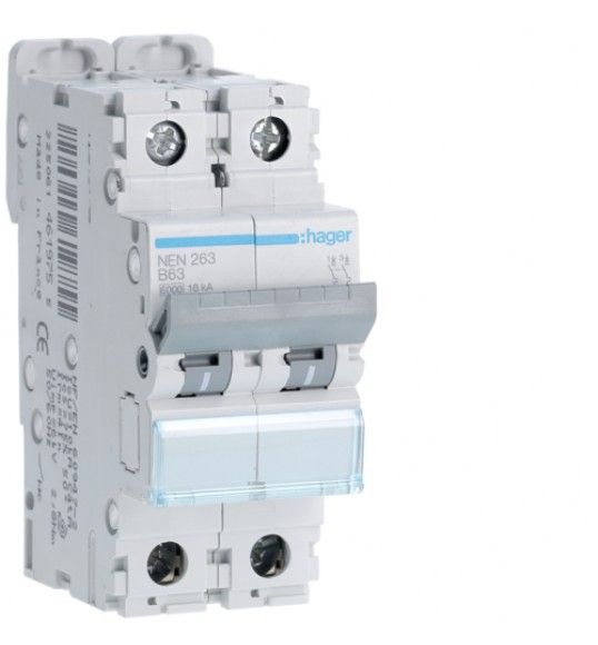 NEN263 Circuit breaker 2P 63A B 6/10KA