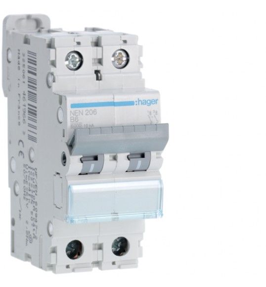 NEN206 Circuit breaker 2P 6A B 6/10KA