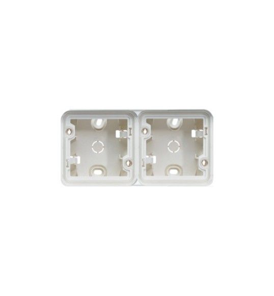 WNA682B cubyko - Surface mounting box x2 horiz IP55, white