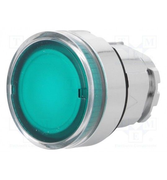 ZB4BW33 Schneider Testa pulsante luminoso verde